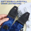 Picture of YIKOKO Guitar Strap 2 inch Velvet Guitar Straps with Full Grain Leather End, for Bass Electric and Acoustic Guitars, Free Strap Button, 2 Strap Locks and 4 Guitar Picks