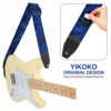 Picture of YIKOKO Guitar Strap 2 inch Velvet Guitar Straps with Full Grain Leather End, for Bass Electric and Acoustic Guitars, Free Strap Button, 2 Strap Locks and 4 Guitar Picks