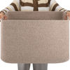 Picture of OIAHOMY XXLarge Rectangle Blanket Basket-96L, Cotton Woven Basket for Storage, Dirty Clothes Basket for Living Room, Nursery, Bedroom, Toy Organizing with Handle, 24" x 16" x 15",Brown variegated