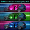 Picture of Winzwon Car Accessories, Car Led Lights, Gifts for Men Him Mom Women, APP Control Inside Car Light with USB Port, Lights for Cars Interior 2 Pack