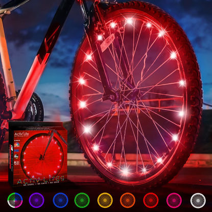 Picture of Activ Life LED Bike Wheel Lights with Batteries Included! Get 100% Brighter and Visible from All Angles for Ultimate Safety & Style (1 Tire Pack)