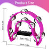 Picture of EastRock Double Row Tambourine,Metal Jingles Hand Held Percussion-Half Moon Tambourine for Adults, KTV, Party(Purple)