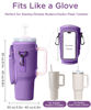 Picture of dabria Water Bottle Carrier Bag with Phone Pocket for Stanley 40/30 oz Tumbler Neoprene Water Bottle Holder Pouch with Adjustable Strap Bollus with Straw Cover & Carabiner for Stanley Cup Accessories