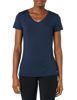 Picture of Amazon Essentials Women's Tech Stretch Short-Sleeve V-Neck T-Shirt (Available in Plus Size), Pack of 2, Navy/White Tie Dye, XX-Large