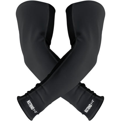 Picture of Nxtrnd Air-TEK Arm Sleeves, Breathable Football Arm Sleeves, Compression Arm Sleeves for Men, Sold as a Pair (Large, Black)