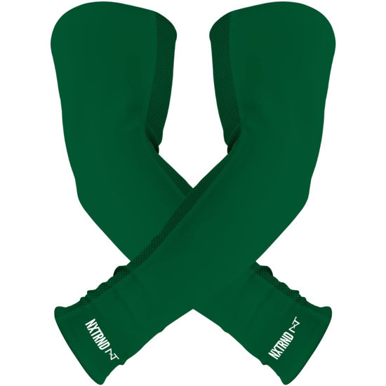 Picture of Nxtrnd Air-TEK Arm Sleeves, Breathable Football Arm Sleeves, Compression Arm Sleeves for Men, Sold as a Pair (Medium, Dark Green)