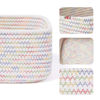 Picture of MiniArk Shelf Storage Baskets for Organizing | Closet Organizer Bins | Small Baskets | Toy Basket | Cute Decorative Basket | Cube Storage Bin | Woven Rope Basket | 11.5×7.5×4.7” | 3 Packs Rainbow