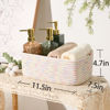Picture of MiniArk Shelf Storage Baskets for Organizing | Closet Organizer Bins | Small Baskets | Toy Basket | Cute Decorative Basket | Cube Storage Bin | Woven Rope Basket | 11.5×7.5×4.7” | 3 Packs Rainbow