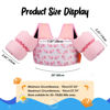 Picture of MoKo Toddler Swim Vest for Kids, Swim Arm Floaties 22-60lbs Cartoon Swimming Water Wings Pool Float Vests Sleeves Shoulder Straps Arm Band for Children Learn to Swim, Pink & Whale