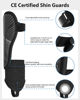 Picture of Upgraded Soccer Shin Guards for Kids Youth, CE Certified AirsFish Shin Ankle Guard Sleeves Protection Gear for Boys Girls Soccer Games EVA Cushion Reduce Shocks and Injuries (Small, Carbon Black)