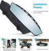 Picture of Verivue Mirrors Universal 12 Inch Interior Clip On Panoramic Curved Convex Rearview Mirror, Anti Glare, Blue Tint, Wide Angle Mirror, Car Mirror, Extended Rear View Mirror, Rear View Mirror Accessory