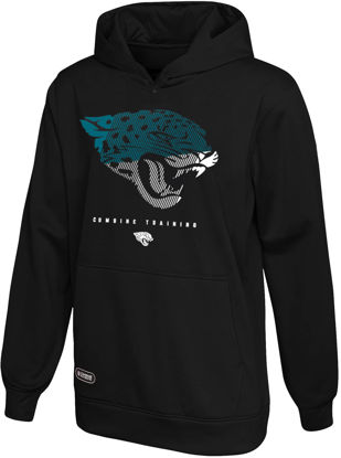 Picture of NFL Youth 8-20 Touchdown Team Color Performance Primary Logo Pullover Hoodie (18-20, Jacksonville Jaguars)