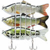 Picture of TRUSCEND Fishing Lures for Bass Trout Swimbaits for Bass Fishing Segmented Multi Jointed Swim Baits Slow Sinking Swimming Lures for Freshwater Saltwater Fishing Gear Lure Kit Fishing Gifts Plugs