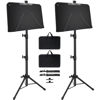 Picture of Sheet Music Stand, 1/2/3 Pack Adjustable Music Stand for Sheet Music, Music Sheet Stand Portable Folding with Carry bag Clip Holder for Guitar, Ukulele, Violin Players(Standard Version, 2 Pack)