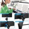 Picture of Sheet Music Stand, 1/2/3 Pack Adjustable Music Stand for Sheet Music, Music Sheet Stand Portable Folding with Carry bag Clip Holder for Guitar, Ukulele, Violin Players(Standard Version, 2 Pack)
