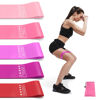 Picture of Resistance Bands for Working Out, Exercise Bands Resistance Bands Set with 5 Resistance Levels, Pink Workout Bands for Indoor and Outdoor Fitness, Leg Strength Training, Rehab, Yoga