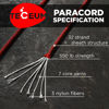 Picture of TECEUM Paracord Type III 550 Red (Fire) - 200 ft - 4mm - Tactical Rope MIL-SPEC - Outdoor para Cord -Camping Hiking Fishing Gear and Equipment - EDC Parachute Cord - Strong Survival Rope 021