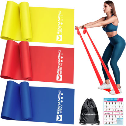 Picture of Resistance Bands for Working Out, Exercise Bands for Physical Therapy, Stretch, Recovery, Pilates, Rehab, Strength Training and Yoga Starter Set