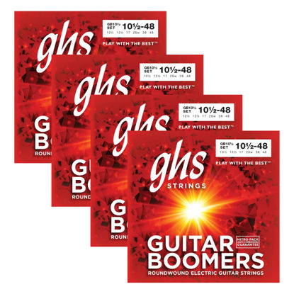 Picture of GHS Strings GB10 1/2 Guitar Boomers, Nickel-Plated Electric Guitar Strings, Light + (10 1/2-48), Pack of 4