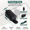 Picture of SINGARO Sunglasses Holder for Car, Leather Magnetic Buckle Sun Visor Sunglass Clip, Ticket Card Storage Glasses Clip, Car Interior Accessories for Men and Women（2PCS Black-Green）