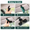 Picture of SINGARO Sunglasses Holder for Car, Leather Magnetic Buckle Sun Visor Sunglass Clip, Ticket Card Storage Glasses Clip, Car Interior Accessories for Men and Women（2PCS Black-Green）