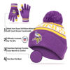 Picture of Ultra Game Unisex Kid's Standard Super Soft Winter Beanie Knit Hat with Extra Warm Touch Screen Gloves, Team Color 1