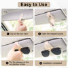 Picture of SINGARO Sunglasses Holder for Car, Leather Magnetic Buckle Sun Visor Sunglass Clip, Ticket Card Storage Glasses Clip, Car Interior Accessories for Men and Women（2PCS Beige）