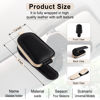 Picture of SINGARO Sunglasses Holder for Car, Leather Magnetic Buckle Sun Visor Sunglass Clip, Ticket Card Storage Glasses Clip, Car Interior Accessories for Men and Women（2PCS Black-Beige）
