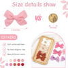 Picture of CÉLLOT 20 Pieces Girls Hair Bows Linen Fabric Bows Alligator Clips Hair Accessories for Little Girls Toddlers Kids and Teens(Pink)