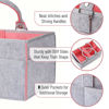 Picture of Mr. Pen- Baby Diaper Caddy Organizer, Pink Inside, Diaper Organizer, Car Diaper Caddy, Baby Caddy Organizer, Portable Diaper Caddy, Diaper Organizer for Changing Table, Baby Organizer for Nursery