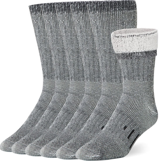 Picture of Merino Wool Socks Casual Warm Socks for Winter Cozy Boot Socks for Men & Women ML