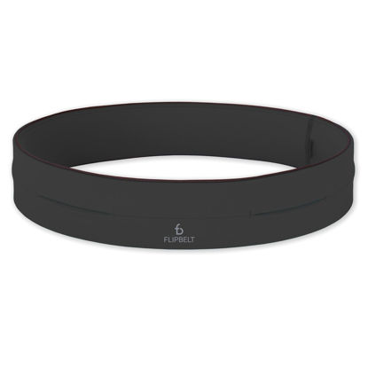 Picture of FlipBelt Classic Running Belt for Phone and Small Accessories, Exercise Waist Pouch for Women and Men, XXL, Carbon