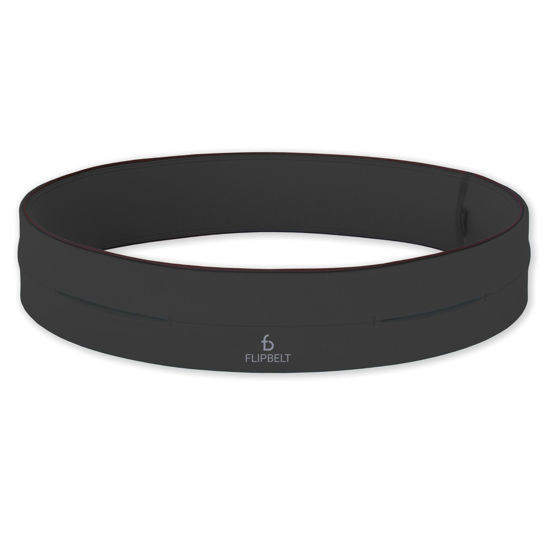 Picture of FlipBelt Classic Running Belt for Phone and Small Accessories, Exercise Waist Pouch for Women and Men, XXL, Carbon