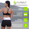 Picture of FlipBelt Classic Running Belt for Phone and Small Accessories, Exercise Waist Pouch for Women and Men, XXL, Carbon