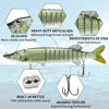 Picture of TRUSCEND Fishing Lures for Bass Trout Pike Segmented Multi Jointed Swimbaits Slow Sinking Swimming Lures for Freshwater Saltwater Lifelike Fishing Lures