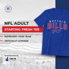 Picture of Team Fan Apparel NFL Starting Fresh Short Sleeve Heather T-Shirt - Adult Sports Gear for Men and Women (Buffalo Bills - Royal, Adult XX-Large)