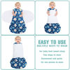 Picture of BSTOPPT Newborn Sleep Sack Baby Swaddle,3-Way Adjustable Wearable Blanket,100% Rayon Cotton Swaddling Sleeping Bag，TOG 0.5 (Gerbera & Tulips, 0-3 Months)