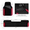 Picture of CAR PASS® Waterproof Universal Faux Leather 3Pcs Car Floor Mats, Red Car Mats Fit for SUV,Vans,sedans, Trucks,Set of Vehicles Car Carpet with Driver Heel Pad and Anti-Slip Nibs Backing (red 3Pcs)