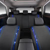 Picture of CAR PASS Bling Car Seat Covers Full Set, Shining Rhinestone Diamond Waterproof Faux Leather, Rear with Zipper, Universal Fit Automotive Glitter Crystal Sparkle Strips for Cute Women Girl, Blue