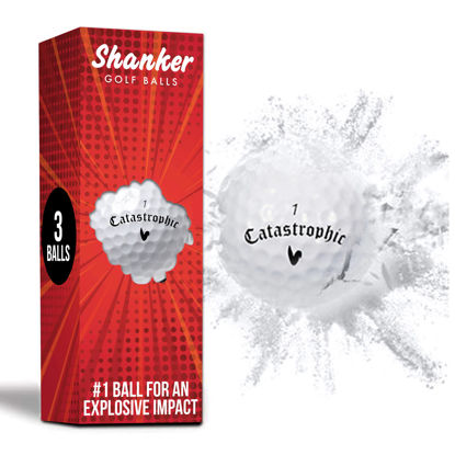 Picture of Shanker Golf Exploding Balls - Prank Balls That Explode on Impact - Funny Joke for Golfers (Sleeve of 3, Novelty)