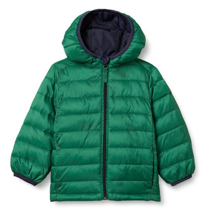 Picture of Amazon Essentials Boys' Lightweight Water-Resistant Packable Hooded Puffer Coat, Green, XX-Large