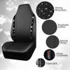 Picture of CAR PASS Leather Car Seat Covers High Back Bucket Bling Diamond Front Seats, Waterproof Universal Shining Glitter Crystal Sparkle Fit Model 3 Tesla Model Y, Truck SUV Cute Women Girl, Black Rhinestone
