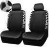Picture of CAR PASS Cow Diamond Leather Bling Car Seat Covers Universal, Faux Shining Rhinestones Two Front only, Fit 95% Automotive Glitter Crystal Sparkle Strips for Cute Women Girl, 2PCS Cow Silver Diamond