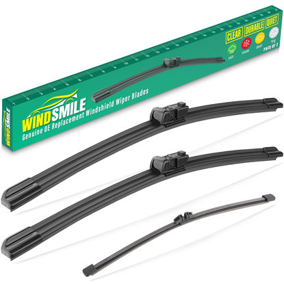 Picture of 26" 20" 13" Windshield Wiper Blades Replacement for BMW X5 2019 2020 2021 2022 2023 Premium All Weather Front Rear Wipers Set - OEM Quality (Pack of 3)
