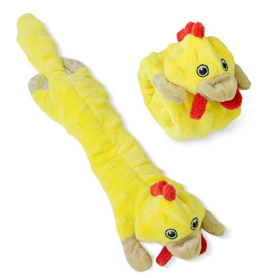 Picture of SHARLOVY Dog Squeaky Toys -Chicken Crinkle Dog Toy, Bubble Plush Pet Toys Puppy Teething Toys No Stuffing Animals Dog Toy Doggies Toys Dog Chew Toy for Medium Dogs