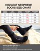 Picture of XUKER Neoprene Socks 3mm, Sand Beach Volleyball Soccer Socks Water Shoes Diving Boots Men Women for Swimming Surfing Snorkeling Fishing Wading Kayaking Hiking Rafting, Flatlock High Cut