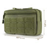 Picture of FRTKK Tactical Molle Admin Pouch Utility Laser Cut EDC Tool Pouch Bag Horizontal Modular Pouches Include US Flag Patch and Keychain (Army Green)