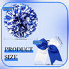 Picture of Hanaive Cheerleading Pom Poms and Large Cheerleader Hair Bow 12 Inch Large Metallic Cheer Cheerleader Pom Poms for Sports Team Spirit Cheering(Blue and White Mixed,Glitter and Matte)