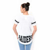 Picture of Ultra Game NFL Las Vegas Raiders Womenss Soft Mesh Jersey Varsity Tee Shirt, White, Large