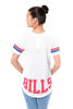 Picture of Ultra Game NFL Buffalo Bills Womenss Soft Mesh Jersey Varsity Tee Shirt, White, X-Large